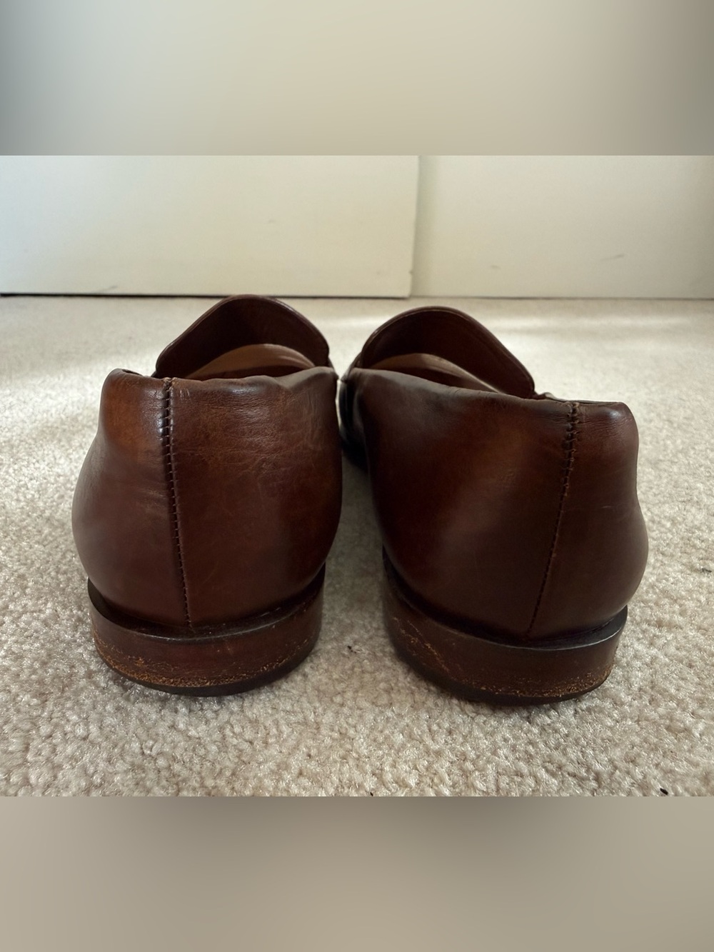 Joan & David Women’s Dark Brown Leather Penny Loafers - Picture 3 of 8
